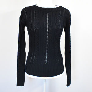 J. Crew Navy Blue Cotton Knit Sweater Top XS